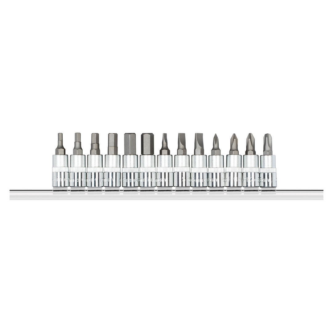 GEDORE red R48008013 - Jeu de douilles tournevis 1/4" avec rail, 13 pièces