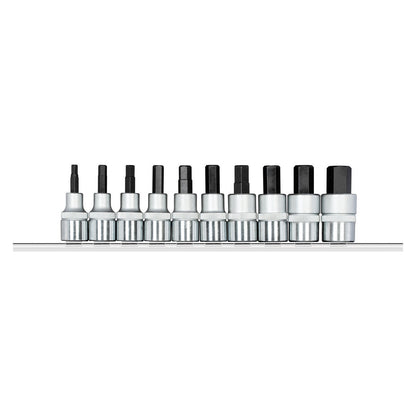 GEDORE red R62558010 - Jeu de douilles tournevis 1/2" avec rail, 10 pièces