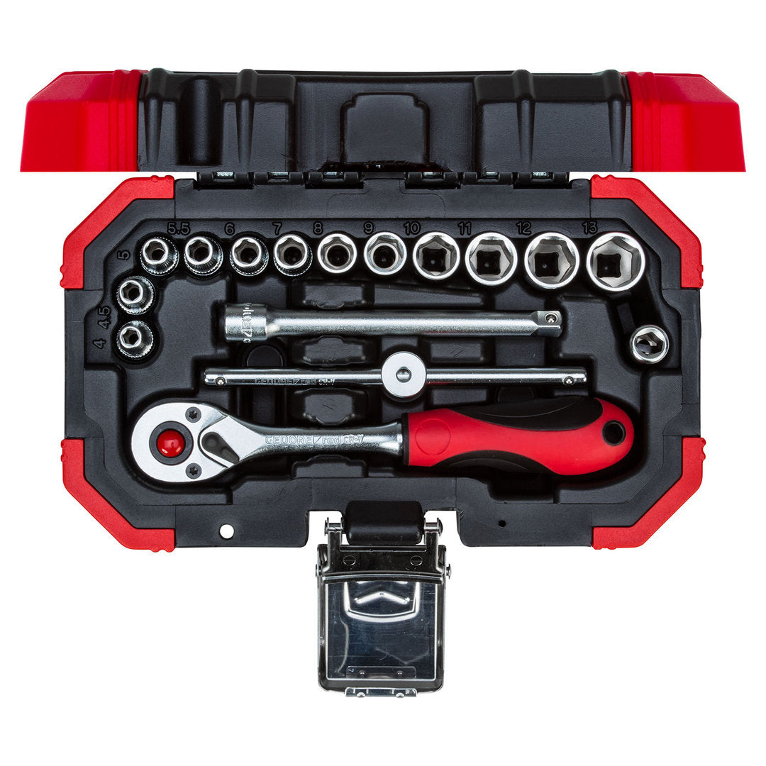 GEDORE red R49003016 - Jeu de douilles 1/4" 4-13 mm, 16 pièces