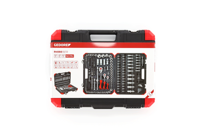 GEDORE red R45603172 - Jeu de douilles 1/4"+3/8"+1/2", 172 pièces