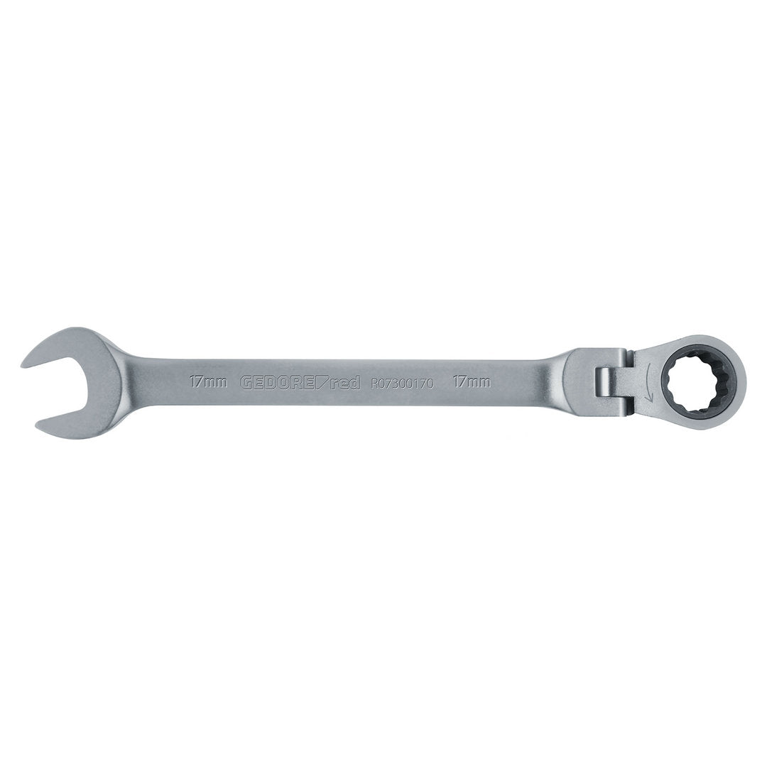 Llave combinada de carraca articulada, 10 mm