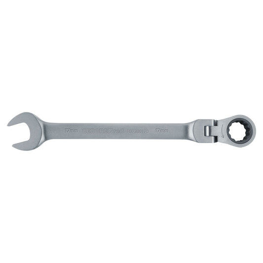 Llave combinada de carraca articulada, 13 mm