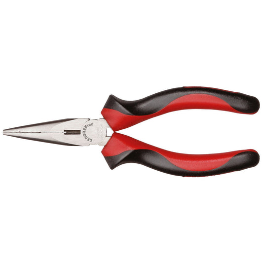 GEDORE red R28502160 - Pince à bec demi-rond, modèle droit, L=160 mm, poignée bi-matière