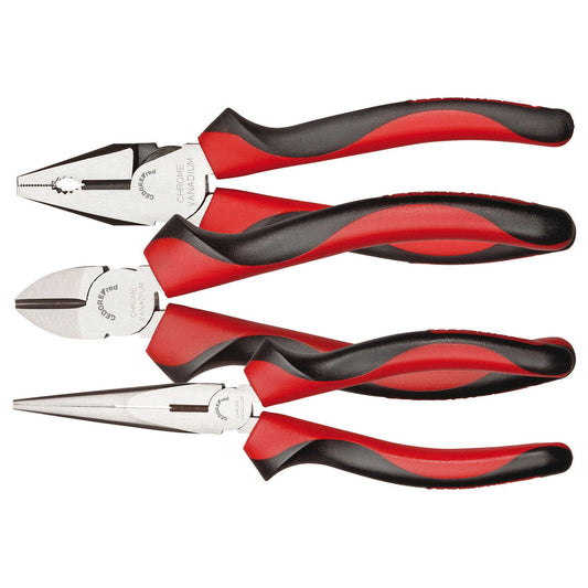 GEDORE red R28002003 - Jeu de pinces, poignée bi-matière, 3 pièces