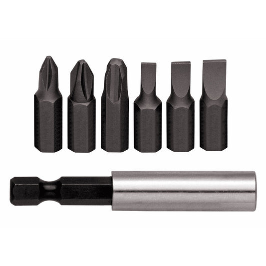 GEDORE red R33005007 - Jeu de 7 embouts de vissage 1/4" PH+SL avec porte-embouts magnétique.