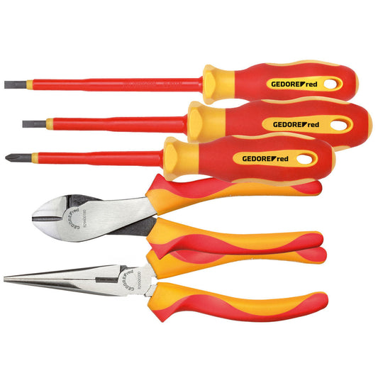 GEDORE red R39002005 - Jeu d'outils VDE 2 pinces + PH + SL 5 pièces