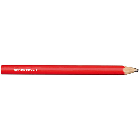 GEDORE red R90950012 - Crayon de charpentier, L=175 mm, ovale, rouge, 12 pièces