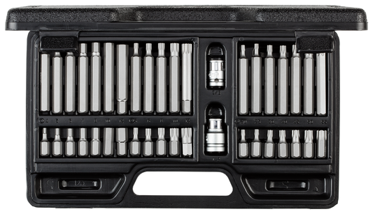 GEDORE red R35003040 - Coffret de douilles à embouts de 10 mm TX+XZN+hexagonales, 40 pièces