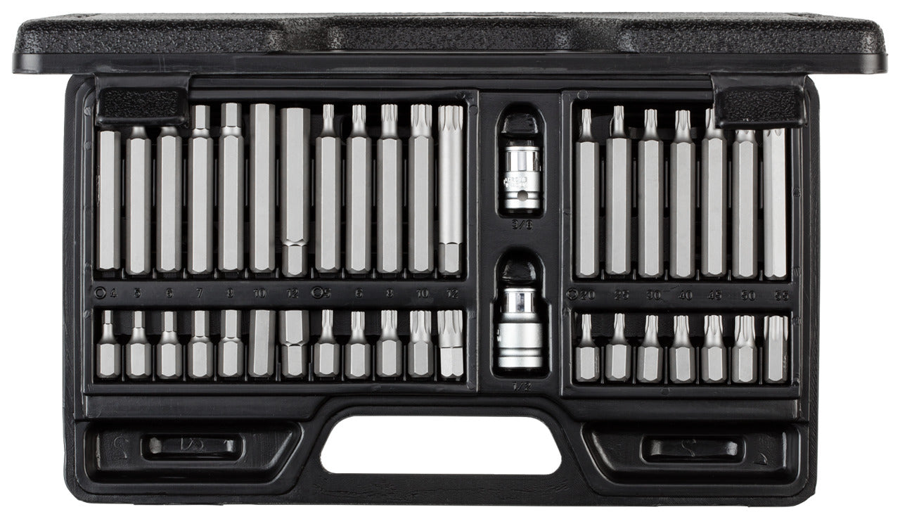 GEDORE red R35003040 - Coffret de douilles à embouts de 10 mm TX+XZN+hexagonales, 40 pièces