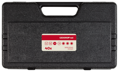 GEDORE red R35003040 - Coffret de douilles à embouts de 10 mm TX+XZN+hexagonales, 40 pièces