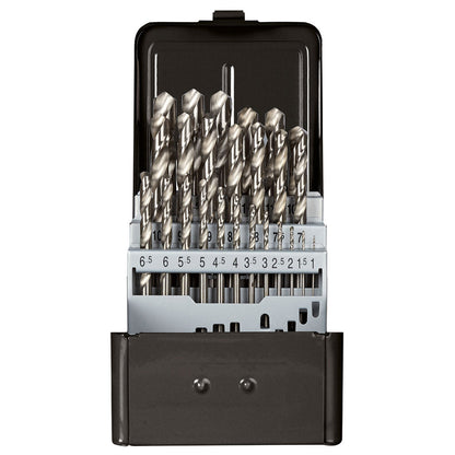 GEDORE red R93510025 - Jeu de forets hélicoïdaux Ø 1-13 mm, pas de 0,5 mm, 25 pièces