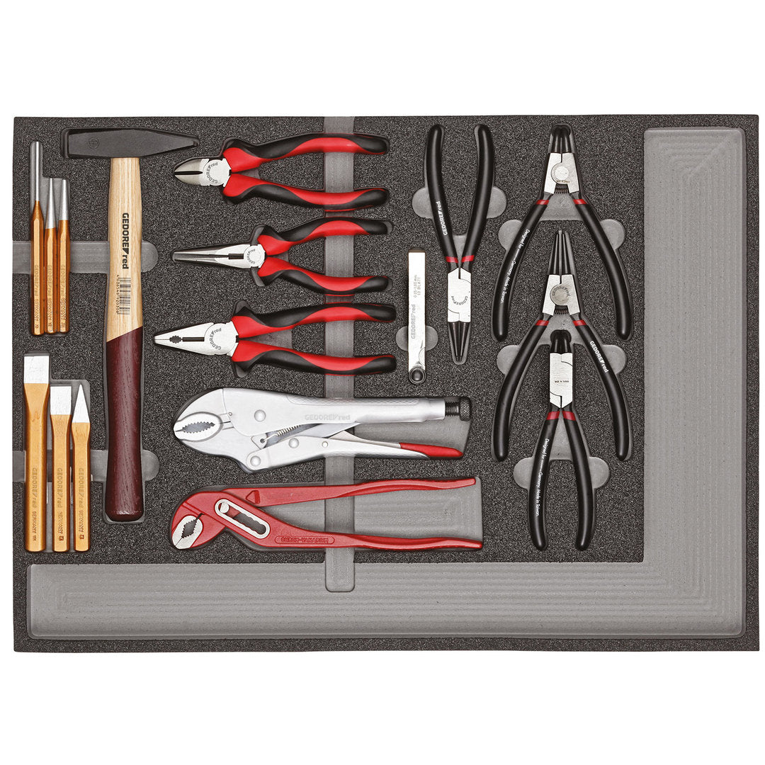 GEDORE red R22350001 - Jeu d'outils, pinces + outils de frappe, 29 pièces
