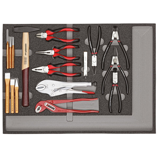 GEDORE red R22350001 - Jeu d'outils, pinces + outils de frappe, 29 pièces
