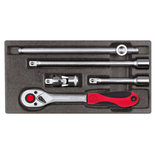 GEDORE red R22150008 - Jeu de douilles 1/2", en module CT 2/6, 5 pièces