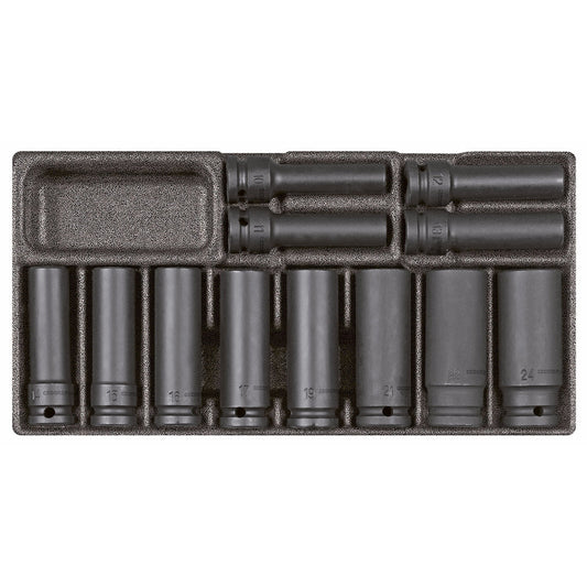 GEDORE red R22150012 - Jeu de douilles à chocs 1/2", en module CT 2/6, 32 pièces