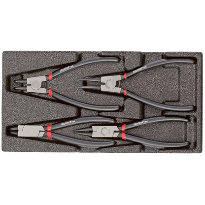 GEDORE red R22150017 - Jeu de pinces à bec pour rondelles, module CT 2/6, 4 pièces