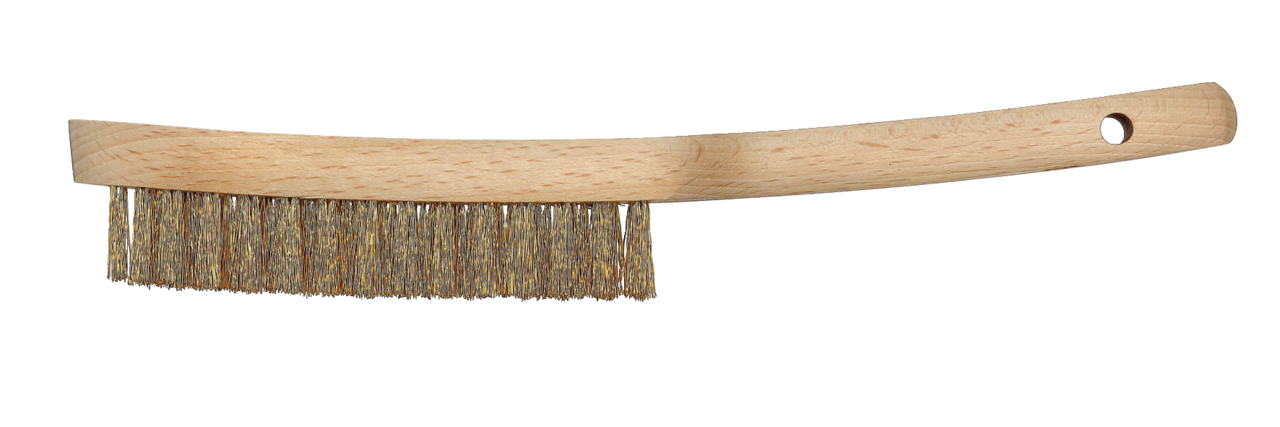 GEDORE red R93700043 - Brosse métallique, 3 rangées, L=290 mm, manche en bois