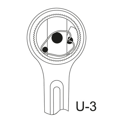 GEDORE 2093 U-3 - Carraca de 1/4", U-3 (6170590)