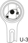 3093 U-3 - Carraca de 3/8", U-3
