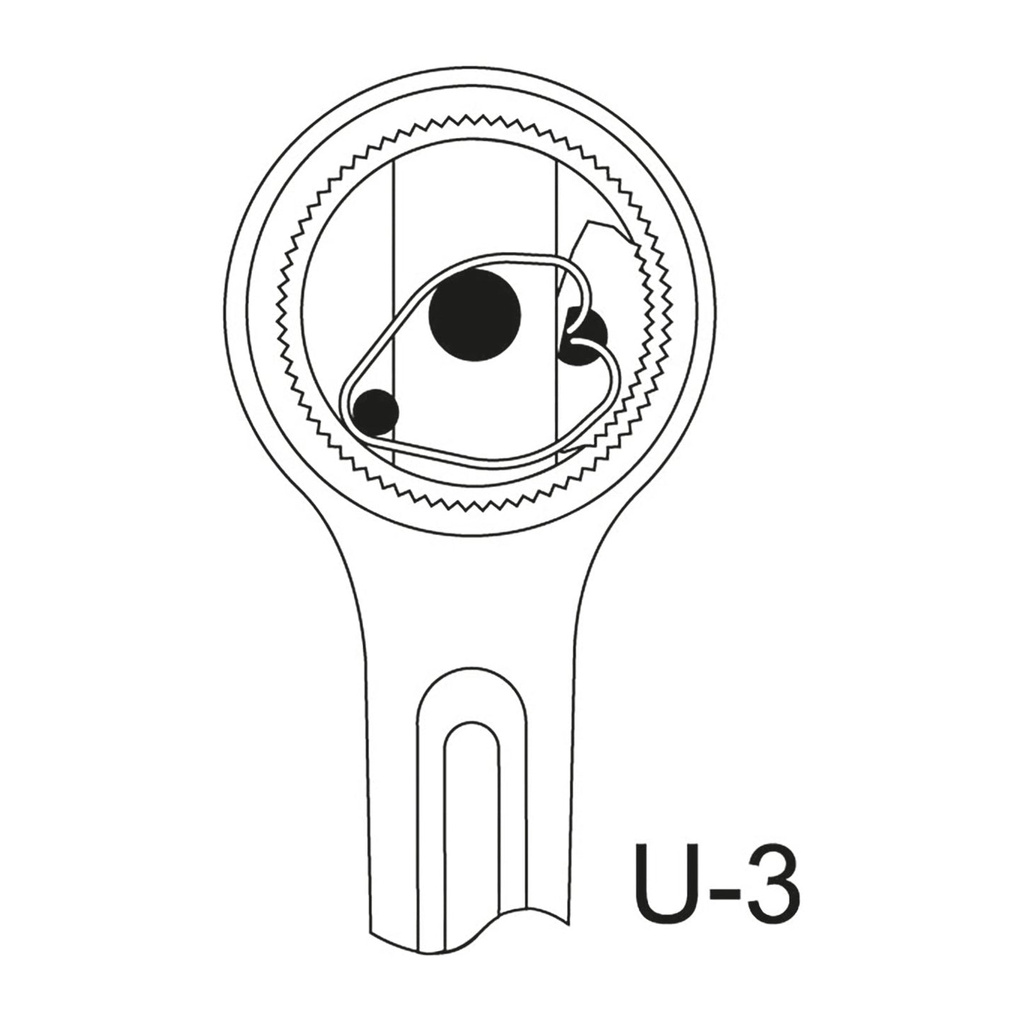 GEDORE 2193 U-3 - Trinketa 1", U-3 (6180630)