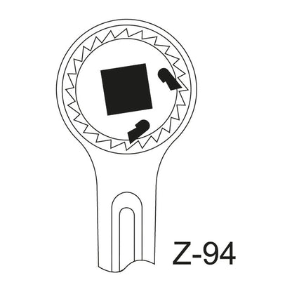 3293 Z - Trinquete de engranaje 3/4": Esquema de cabeza de carraca con cuadradillo hembra y trinquetes de retención