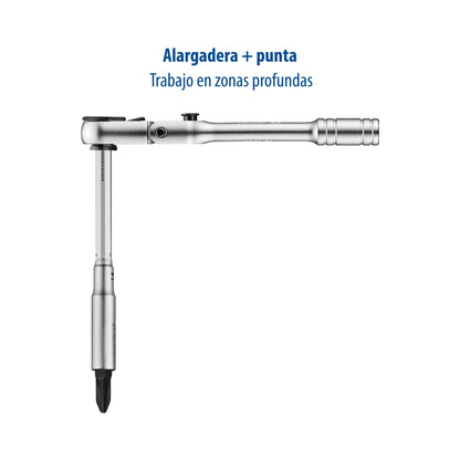 671 M-003 – Set de carraca portapuntas multifuncional, 3 piezas