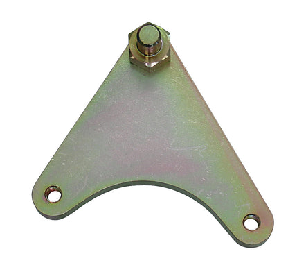 KL-0029-171 - Placa de soporte tamaño 7 con tornillos: Placa triangular metálica con dos orificios y perno central roscado