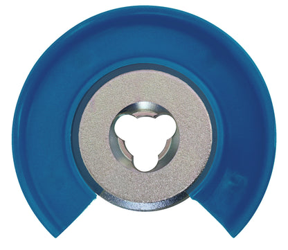 KL-0033-1101 - Placa de presión con cerradura. e incrustación protectora: Disco metálico con recubrimiento azul