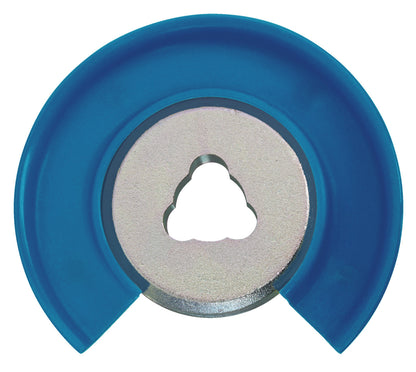 KL-0033-1102 - Placa de presión con onda p. y inserto protector: Protector circular metálico azul