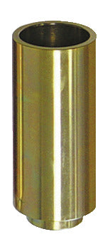 KL-0039-1744 - Manguito de presión/soporte largo Ø44/Ø36: Cilindro metálico hueco con base escalonada, acabado dorado