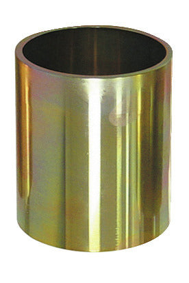 KL-0039-1782 - Manguito de presión/soporte largo Ø82/Ø74: Manguito cilíndrico metálico hueco con acabado dorado brillante