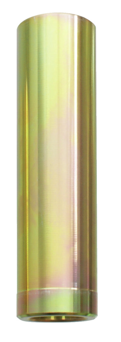 KL-0039-1803 - Casquillo de centrado largo Ø29,7: Casquillo cilíndrico metálico dorado con acabado reflectante
