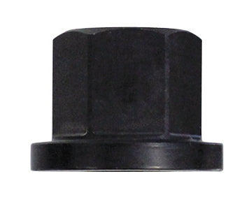 KL-0040-1741-2 - Tuerca con collarín M16x1,5: Tuerca hexagonal negra con collarín en la base