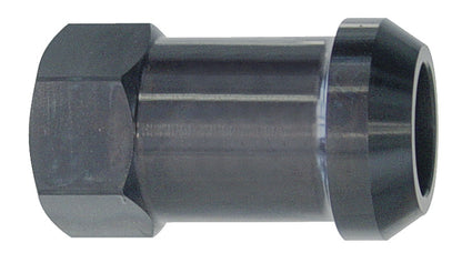 KL-0040-2812-2 - Tuerca de apriete Ø42, M24: Pieza cilíndrica metálica con extremo hexagonal y extremo roscado hueco