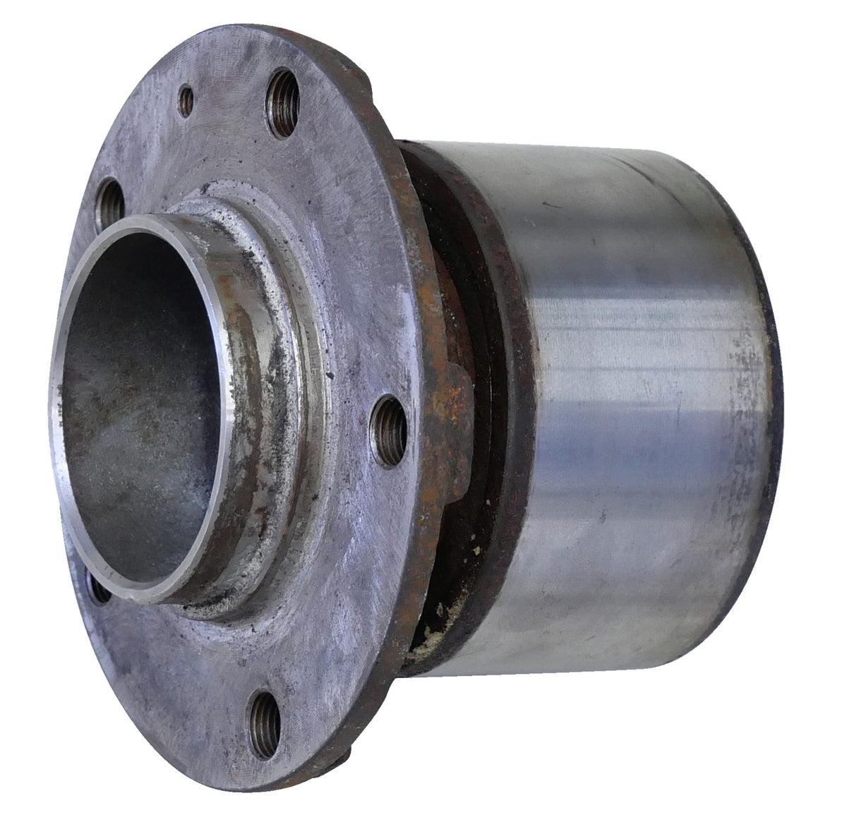 KL-0041-452 C - Herramienta de instalación de rodamientos de rueda, Ø 85 mm: Pieza cilíndrica metálica con brida perforada