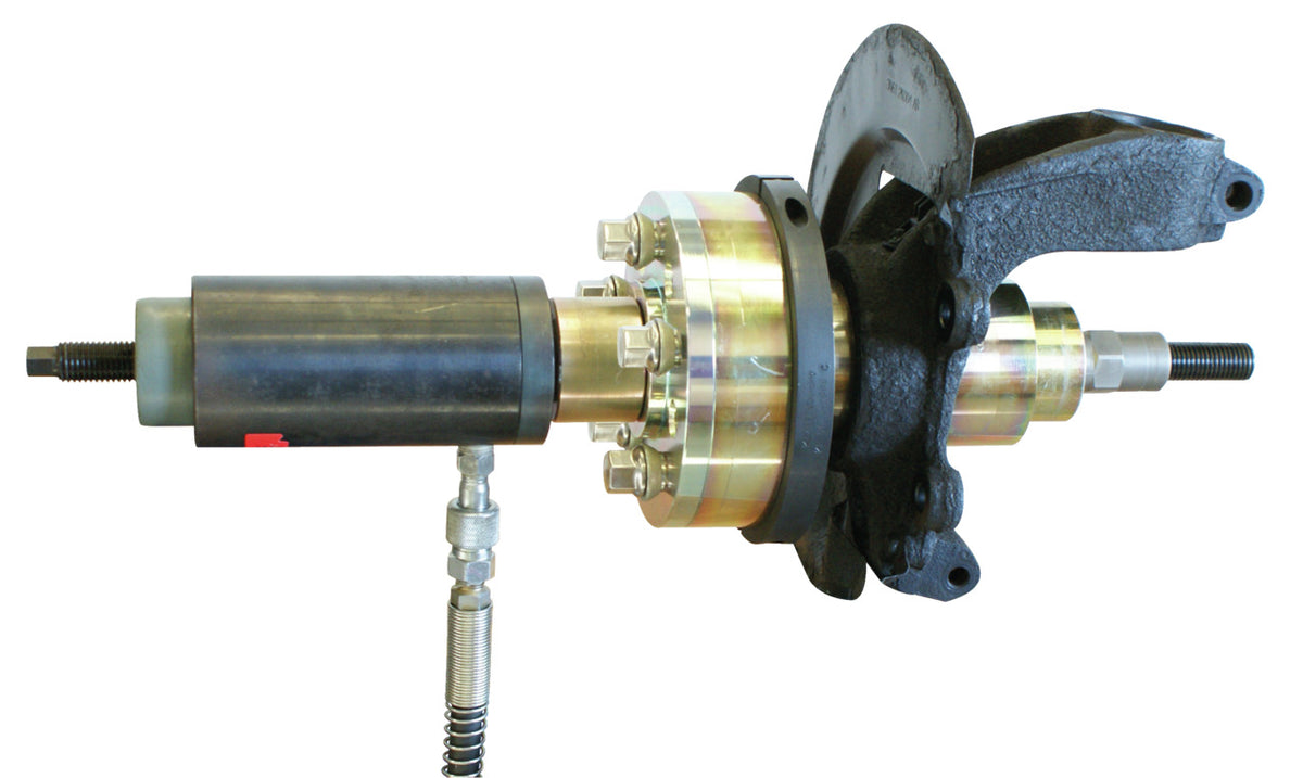 KL-0041-461 D - Herramienta para rodamientos de rueda, Ø 78 / 82 mm: Extractor hidráulico con cilindro, bridas y mangueras