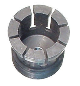 KL-0042-9041 - Tamaño de la pinza. 4, Ø 48-52 mm: Casquillo metálico con ranuras dentadas internas y base circular