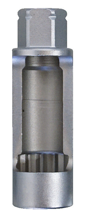 KL-0056-1119 - Inserto de llave de tubo, abierto SW19: Inserto de vaso hueco con estrías interiores