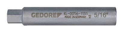 KL-0056-1131 - Soporte para punta de destornillador 5/16": Vástago metálico con extremo hexagonal y grabado láser de texto