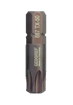 KL-0056-1144 - Punta de destornillador T50: Punta de destornillador Torx corta con vástago hexagonal
