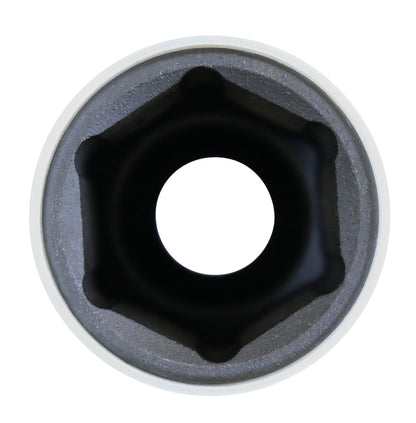 KL-0100-81 K - Kit de destornillador eléctrico, medias tallas, 1/2", 6 piezas: Vista frontal de vaso hexagonal