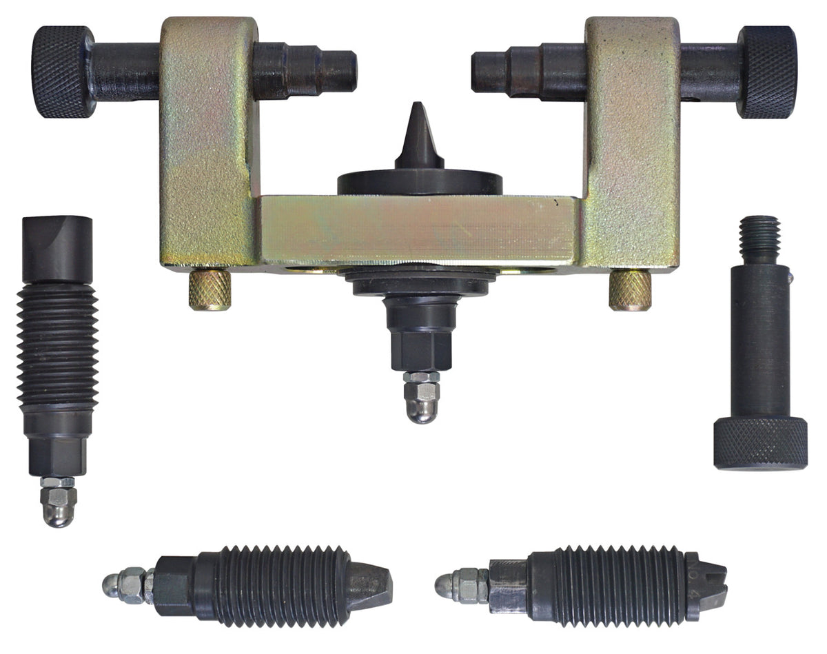 KL-0104-21 KB - Herramienta separadora, ajustable, con cuñas 1 + 2 + 4 + 5: Extractor con abrazadera y husillo central