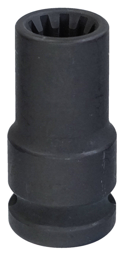 KL-0112-912 - Llave de tubo: Vaso de impacto largo con perfil interior multidentado y encastre cuadrado