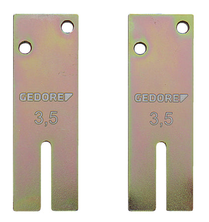 KL-0120-813 - Juego de adaptadores de 3,5 mm: Dos placas planas metálicas con ranura en U y dos orificios circulares