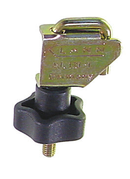 KL-0121-1 - Dispositivo de sujeción: Pinza metálica dorada con asa y pomo negro roscado