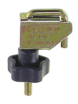 KL-0121-2 - Dispositivo de sujeción: Herramienta metálica dorada con asa y tornillo de sujeción negro