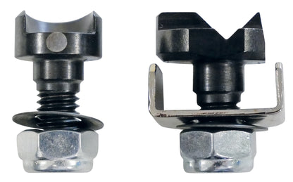 KL-0121-2301 - Insertos, set con madre: Dos insertos metálicos con ranura y tuerca, montados sobre tornillo y arandelas
