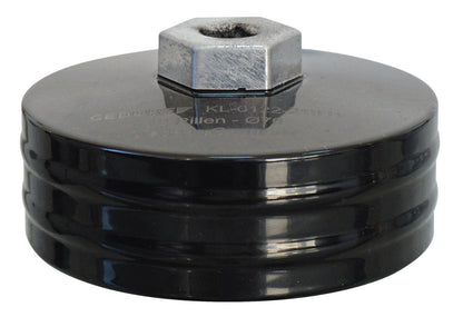 KL-0122-219 B - Manga del filtro de aceite Aluminio SW76, revestido: Vaso cilíndrico negro estriado