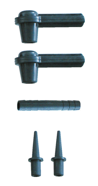 KL-0124-4101 - Juego de adaptadores de ventilación: Dos empuñaduras, un conector recto y dos boquillas cónicas de plástico
