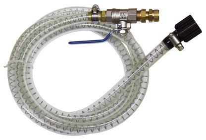 KL-0124-4313 - Manguera con grifo y acoplamiento rápido: Manguera espiral transparente con válvula de bola